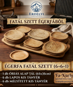 Fatál szett  égerfából 6+6+1 65x35cm