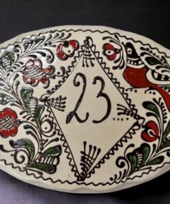 Korondi kerámia házszám "23" 26x16 cm