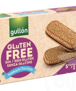 Gullón - Csokoládékrémes gluténmentes keksz 5 csomag/doboz ( 2 db / csomag ) 225g